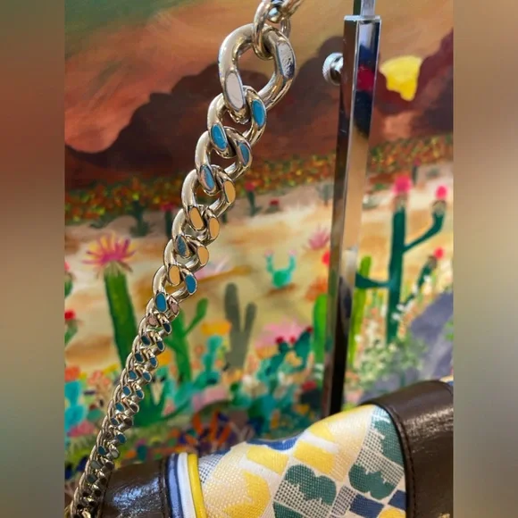 L.A.M.B Love Angel Music Baby Shoulder Signature Canvas Leather Purse, SMALL - Picture 4 of 13